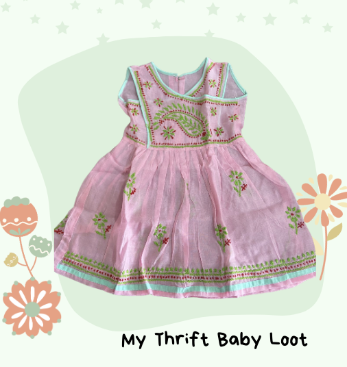 NEW Lucknowi Frock - Pink